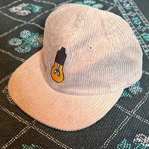Dusty Pink Corduroy Cap with Light in the Attic Records Lightbulb Patch